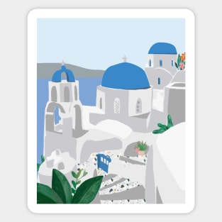 Santorini Landscape Sticker